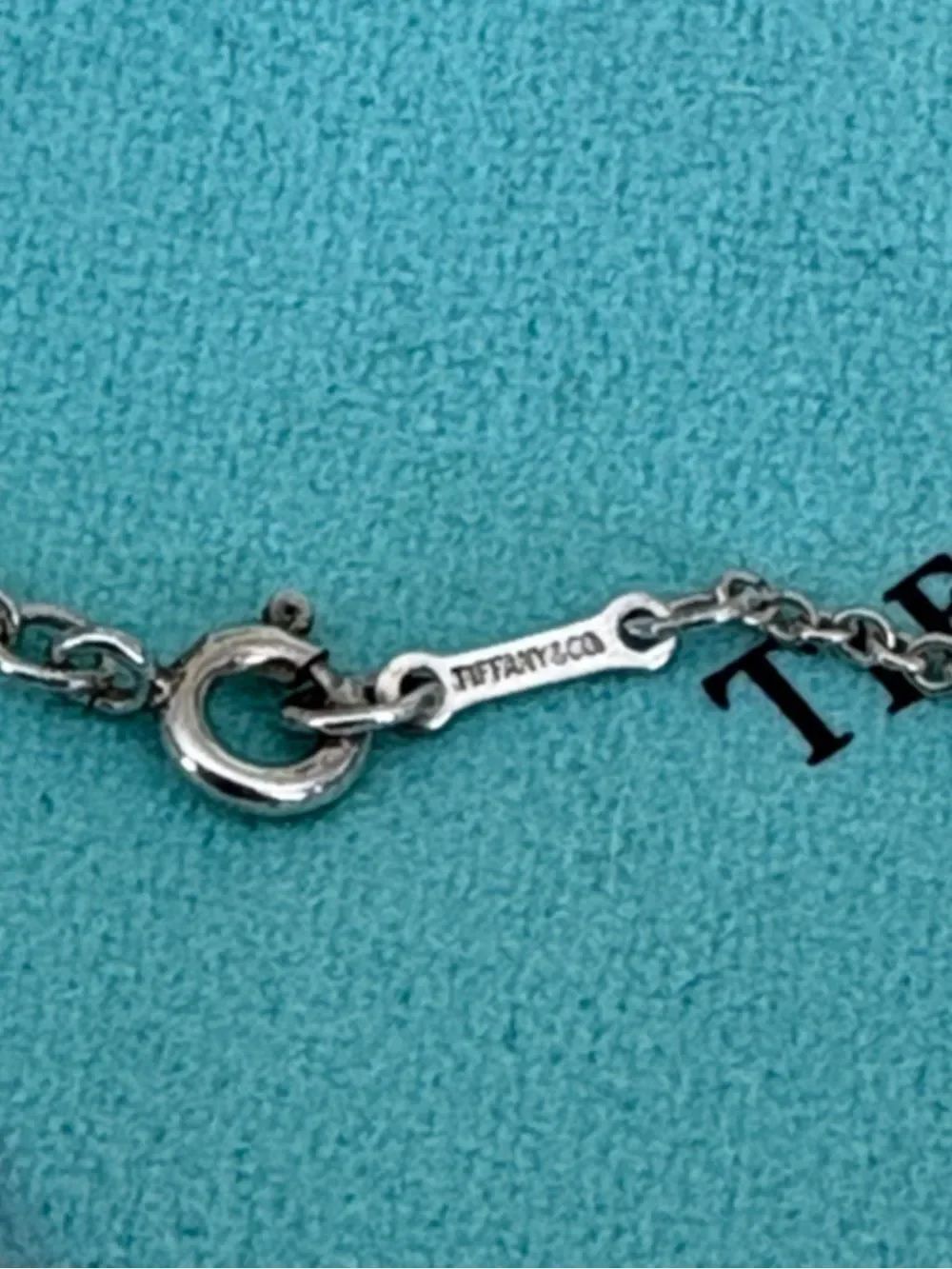 Tiffany & Co. Elsa Peretti Rare Sterling Silver “K” Initial Pendant 30” Necklace - Picture 7 of 12